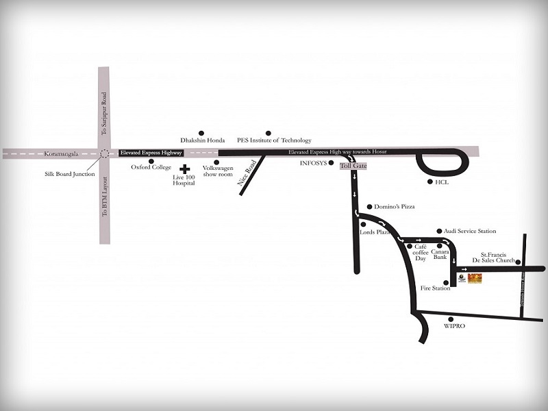 Prestige Sunrise Park Location Map